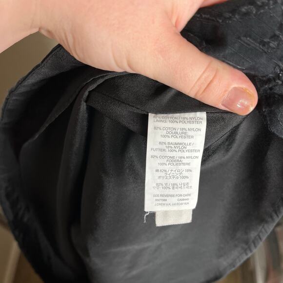 J. Crew Sleeveless Jacquard Eyelet Fit & Flare Dress Black Size 2 #C9228 - Picture 4 of 14